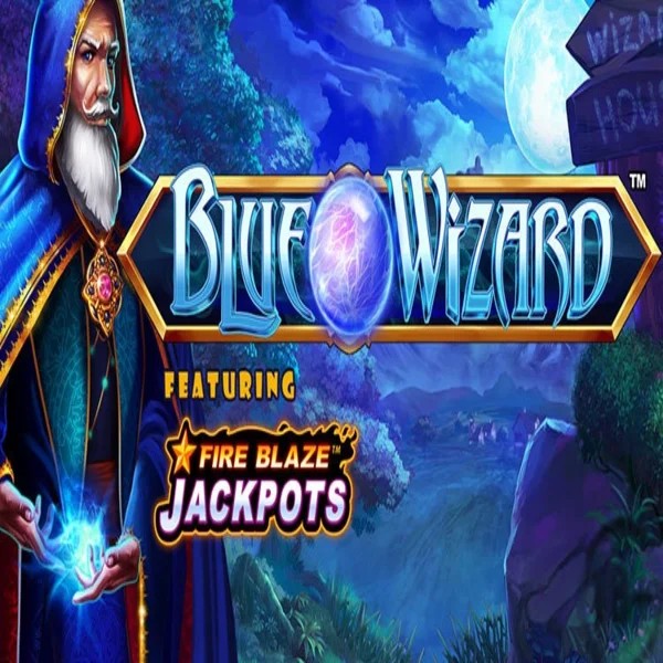 Blue Wizard Fire Blaze Jackpots – slot by Rarestone Gaming, featured at bisoncasino.net.pl