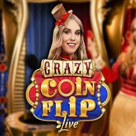 Crazy Coin Flip logo by Evolution at Bison Casino