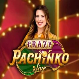 Crazy Pachinko slot logo by Evolution at Bison Casino