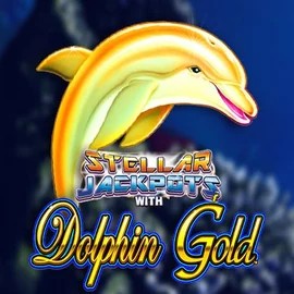 Official Jackpots logo: Dolphin Gold with Stellar Jackpots by Lightning Box Game at Bison Casino