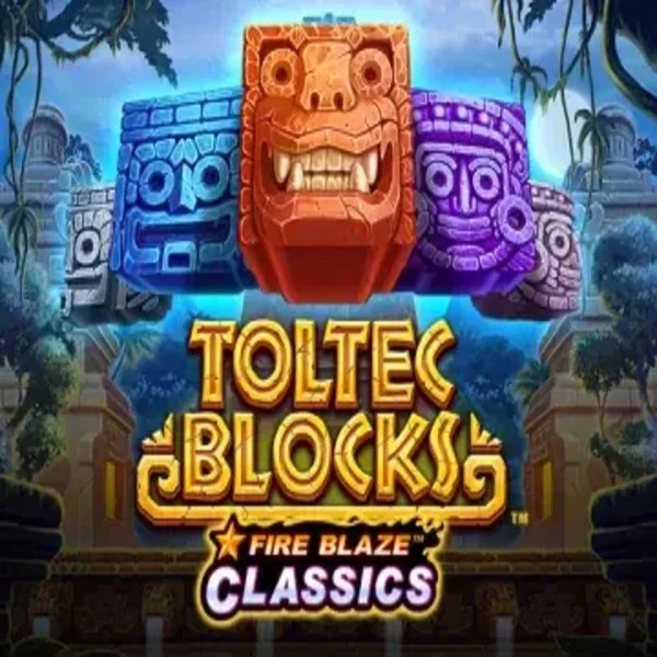 Fire Blaze: Toltec Blocks slot visual from Rarestone Gaming available on bisoncasino.net.pl